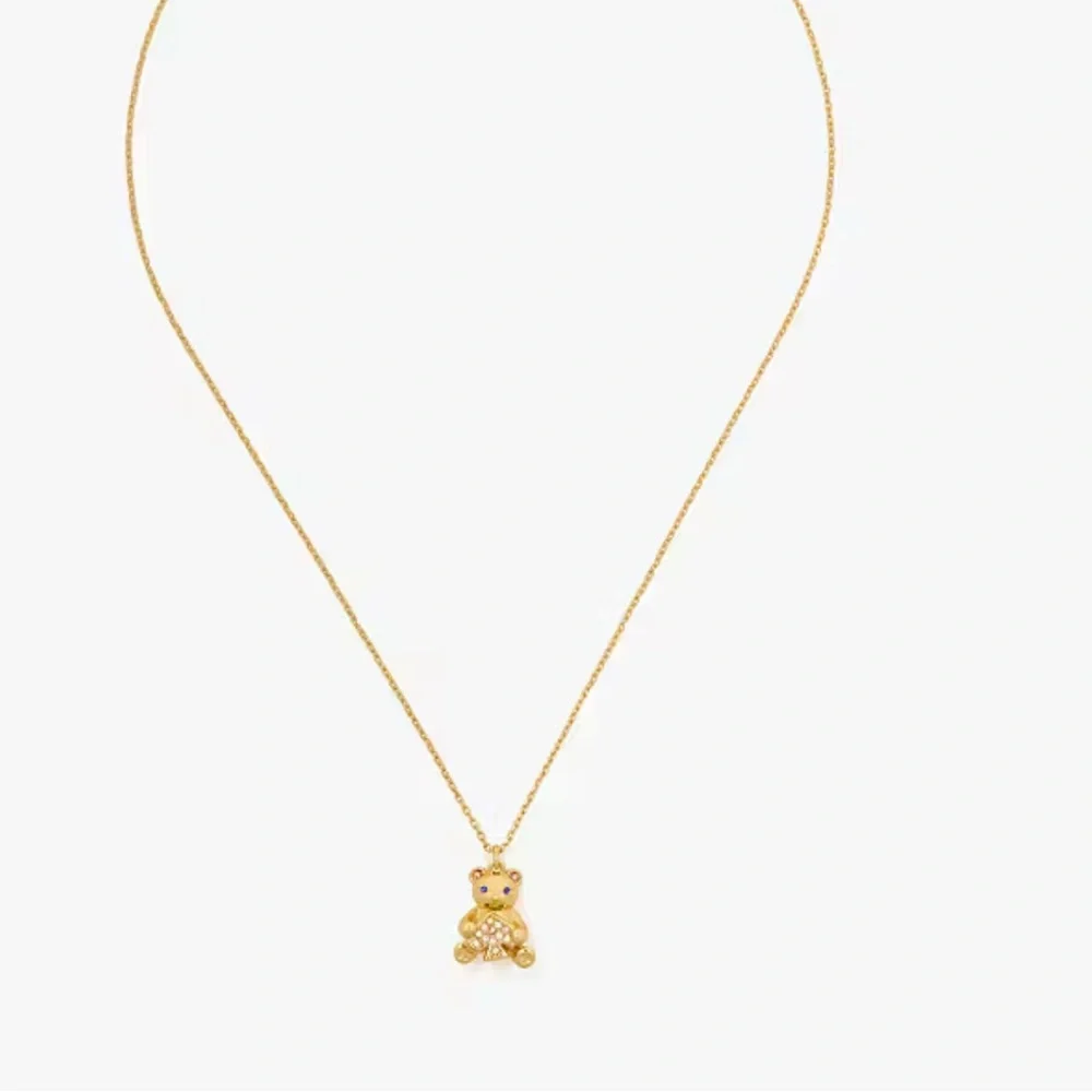 Kate Spade NWT Oh What Fun Spade Teddy Bear Pendant - Picture 3 of 8